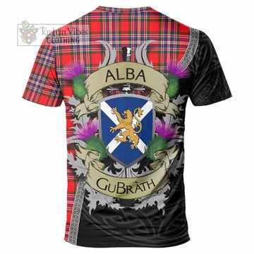 Tartan Vibes Clothing MacFarlane (McFarlane) Tartan Family Crest T-Shirt Lion Rampant Royal Thistle Shield Celtic Inspired
