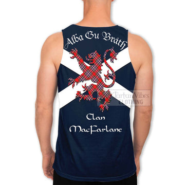 MacFarlane (McFarlane) Tartan Lion Rampant Men's Tank Top Proudly Display Your Heritage with Alba Gu Brath and Clan Name