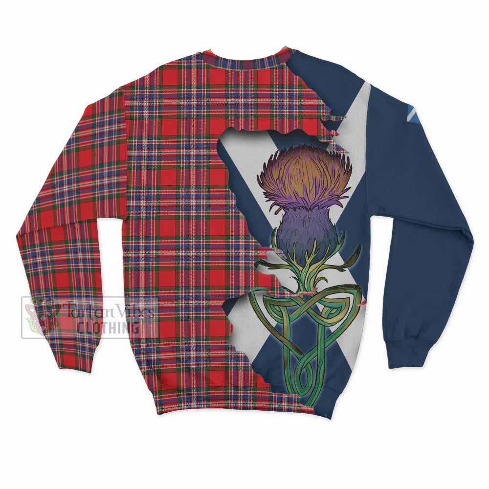 Tartan Vibes Clothing MacFarlane (McFarlane) Tartan Family Crest Sweatshirt Scottish Thistle Celtic Inspired
