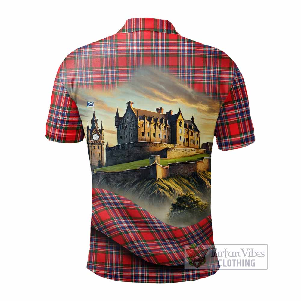 Tartan Vibes Clothing MacFarlane (McFarlane) Tartan Family Crest Polo Shirt with Scottish Ancient Castle Stype