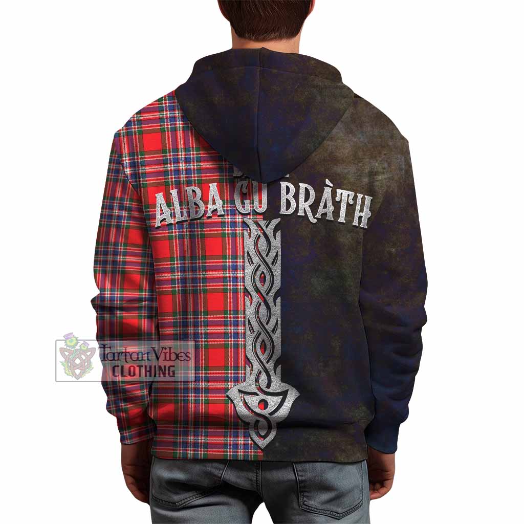 Tartan Vibes Clothing MacFarlane (McFarlane) Tartan Family Crest Hoodie Alba Gu Brath Be Brave Lion Ancient Style