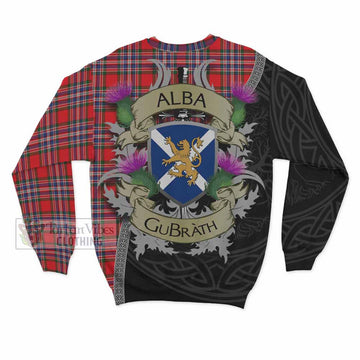 Tartan Vibes Clothing MacFarlane (McFarlane) Tartan Family Crest Sweatshirt Lion Rampant Royal Thistle Shield Celtic Inspired