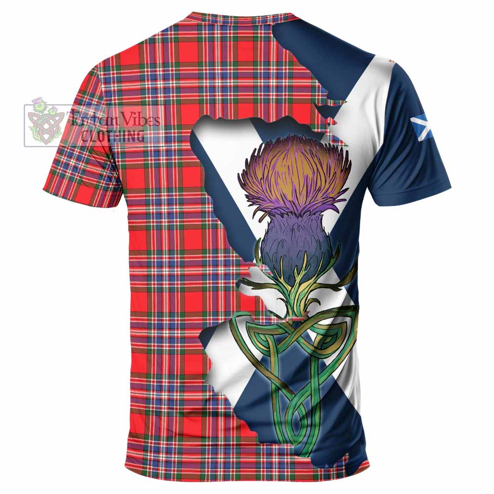 Tartan Vibes Clothing MacFarlane (McFarlane) Tartan Family Crest T-Shirt Scottish Thistle Celtic Inspired