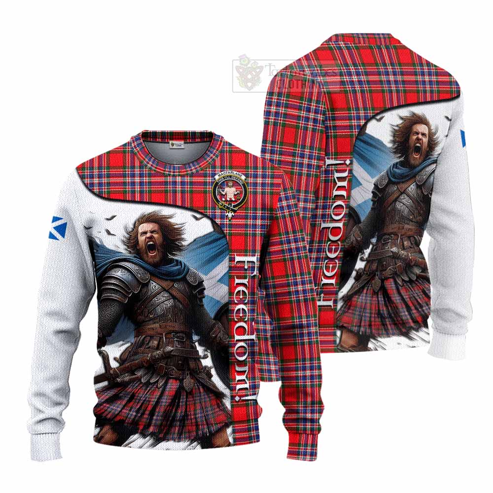 Tartan Vibes Clothing MacFarlane (McFarlane) Crest Tartan Knitted Sweater Inspired by the Freedom of Scottish Warrior