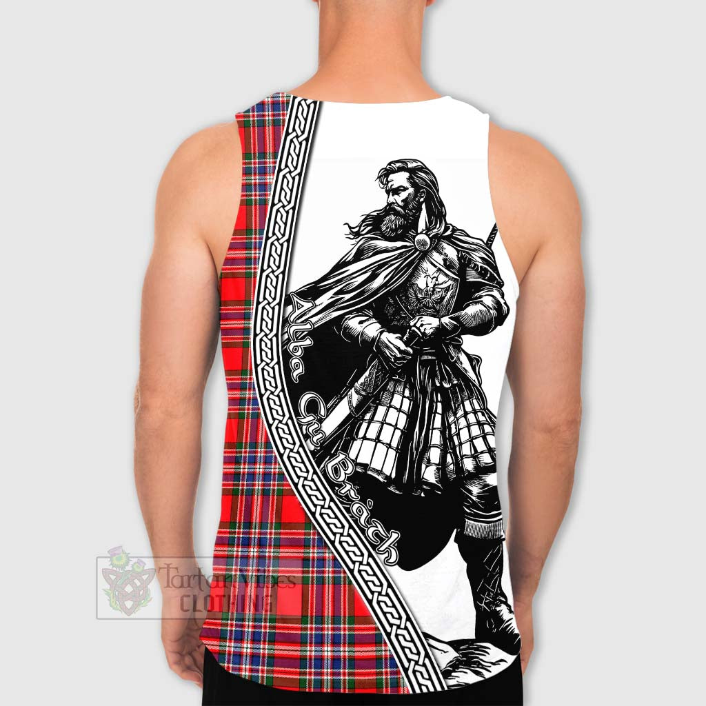 Tartan Vibes Clothing MacFarlane (McFarlane) Tartan Clan Crest Men's Tank Top with Highlander Warrior Celtic Style