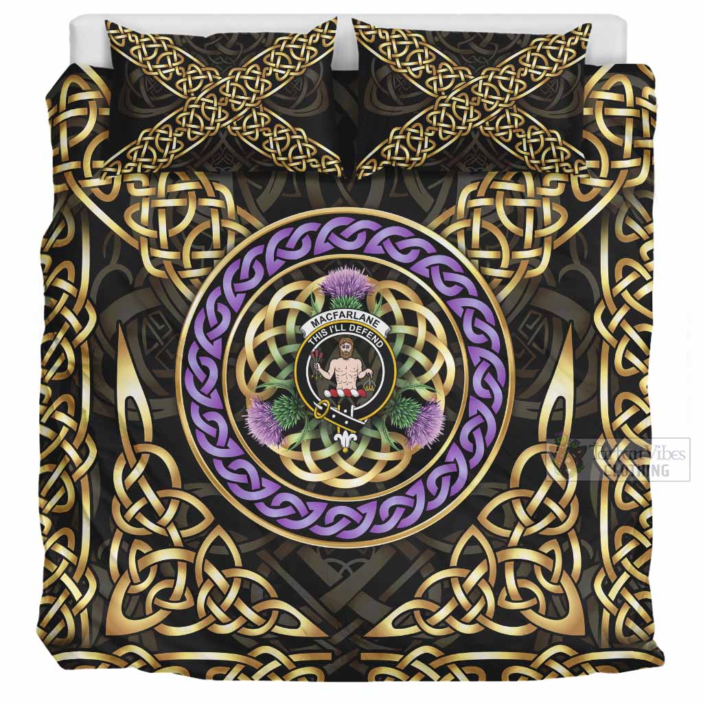 MacFarlane (McFarlane) Clan Crest Bedding Set Celtic Scottish Thistle