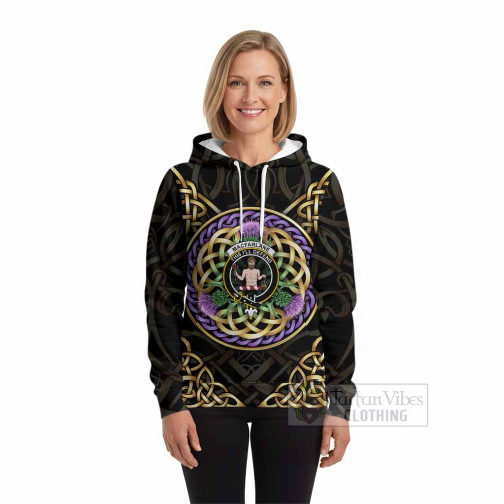 MacFarlane (McFarlane) Clan Crest Hoodie Celtic Scottish Thistle