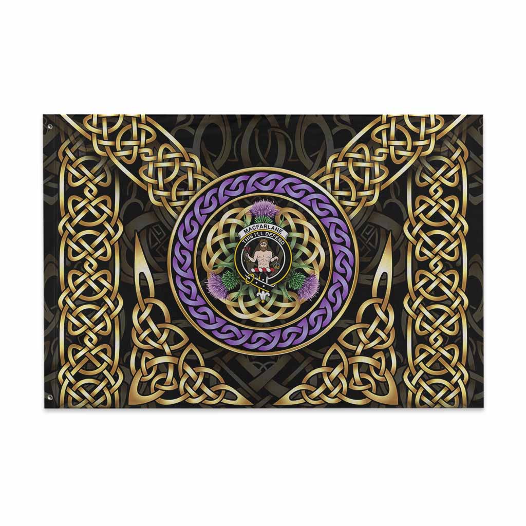 MacFarlane (McFarlane) Clan Crest House Flag Celtic Scottish Thistle 48*72 inch (120*180 cm) - Tartan Vibes Clothing
