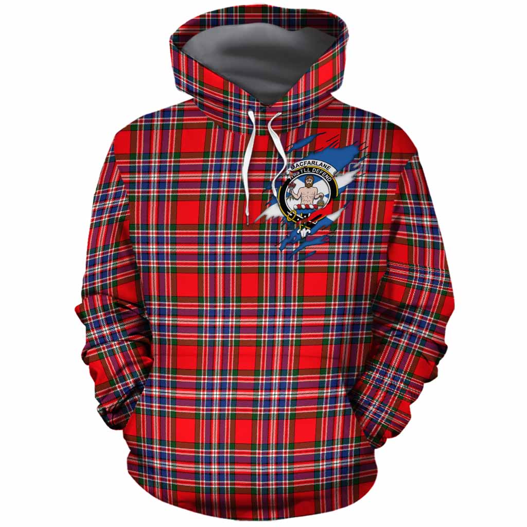 MacFarlane (McFarlane) Clan Crest In Me Tartan Cotton Hoodie Scotland Flag Style