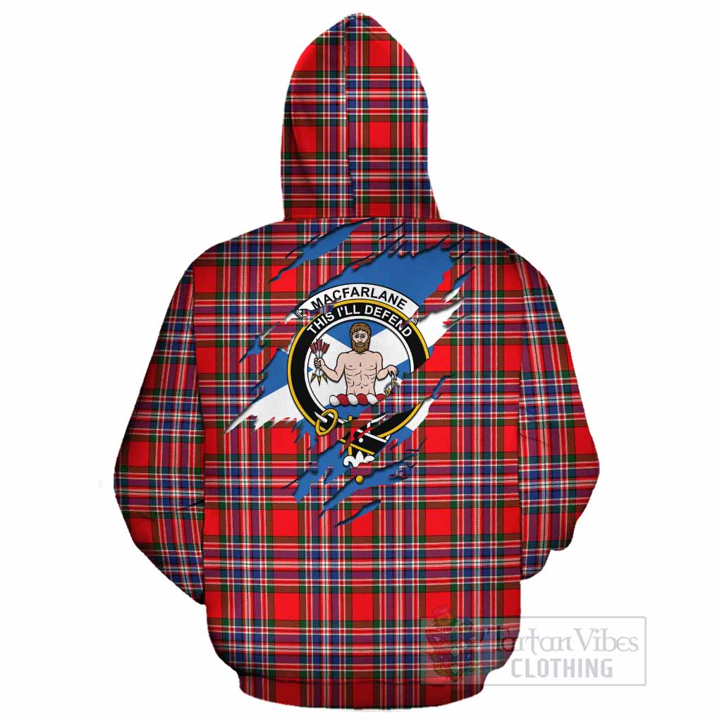 MacFarlane (McFarlane) Clan Crest In Me Tartan Cotton Hoodie Scotland Flag Style