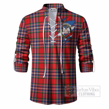 MacFarlane (McFarlane) Clan Crest In Me Tartan Ghillie Shirt Scotland Flag Style