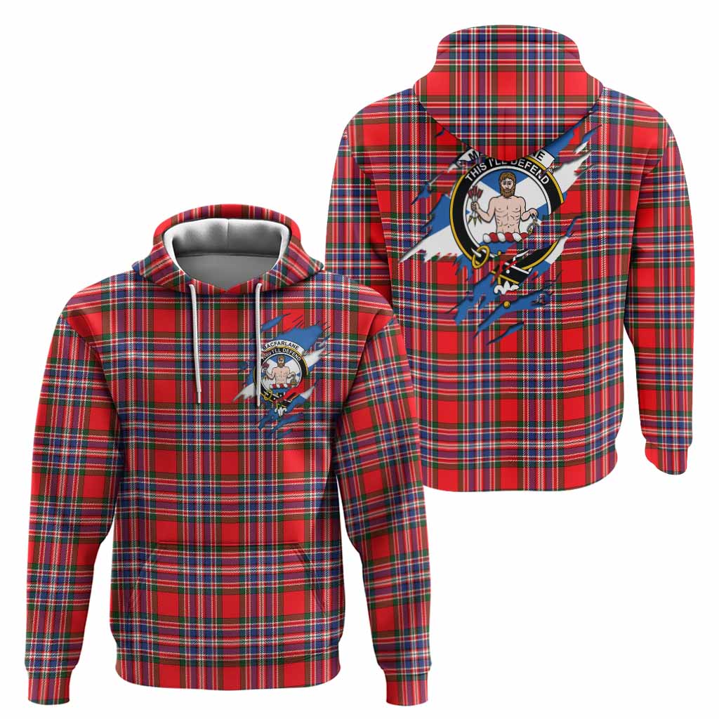 MacFarlane (McFarlane) Clan Crest In Me Tartan Hoodie Scotland Flag Style