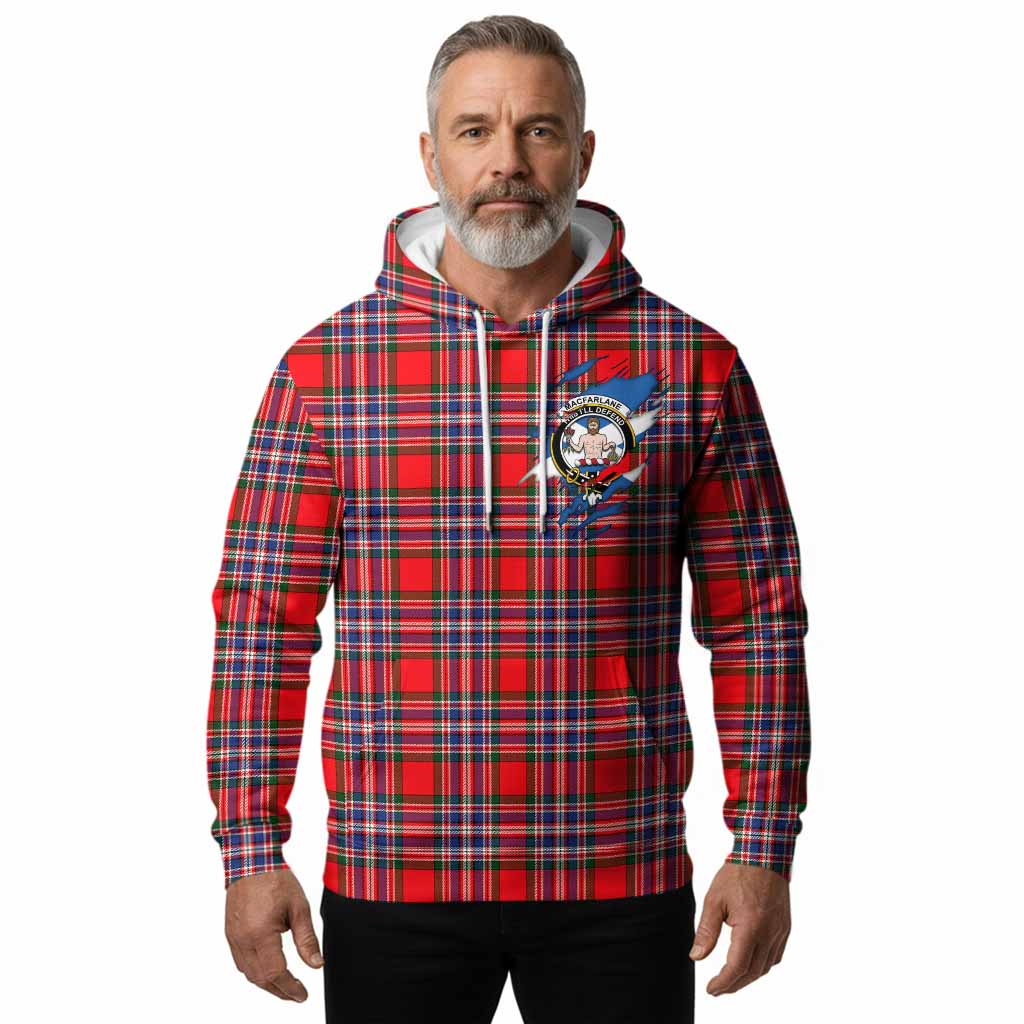 MacFarlane (McFarlane) Clan Crest In Me Tartan Hoodie Scotland Flag Style