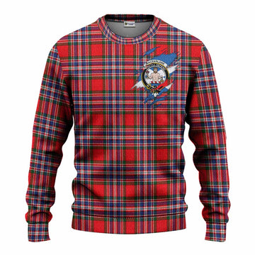MacFarlane (McFarlane) Clan Crest In Me Tartan Knitted Sweater Scotland Flag Style