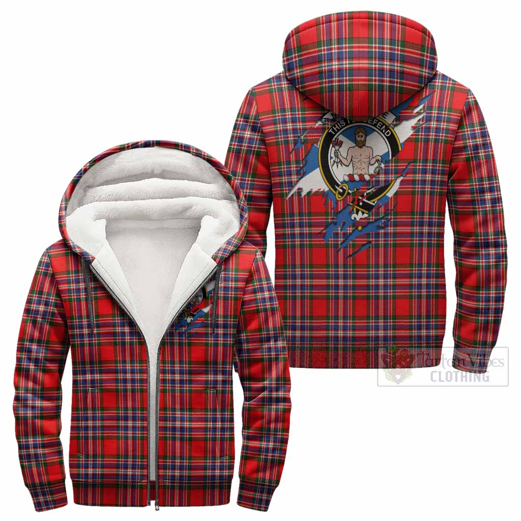 MacFarlane (McFarlane) Clan Crest In Me Tartan Sherpa Hoodie Scotland Flag Style
