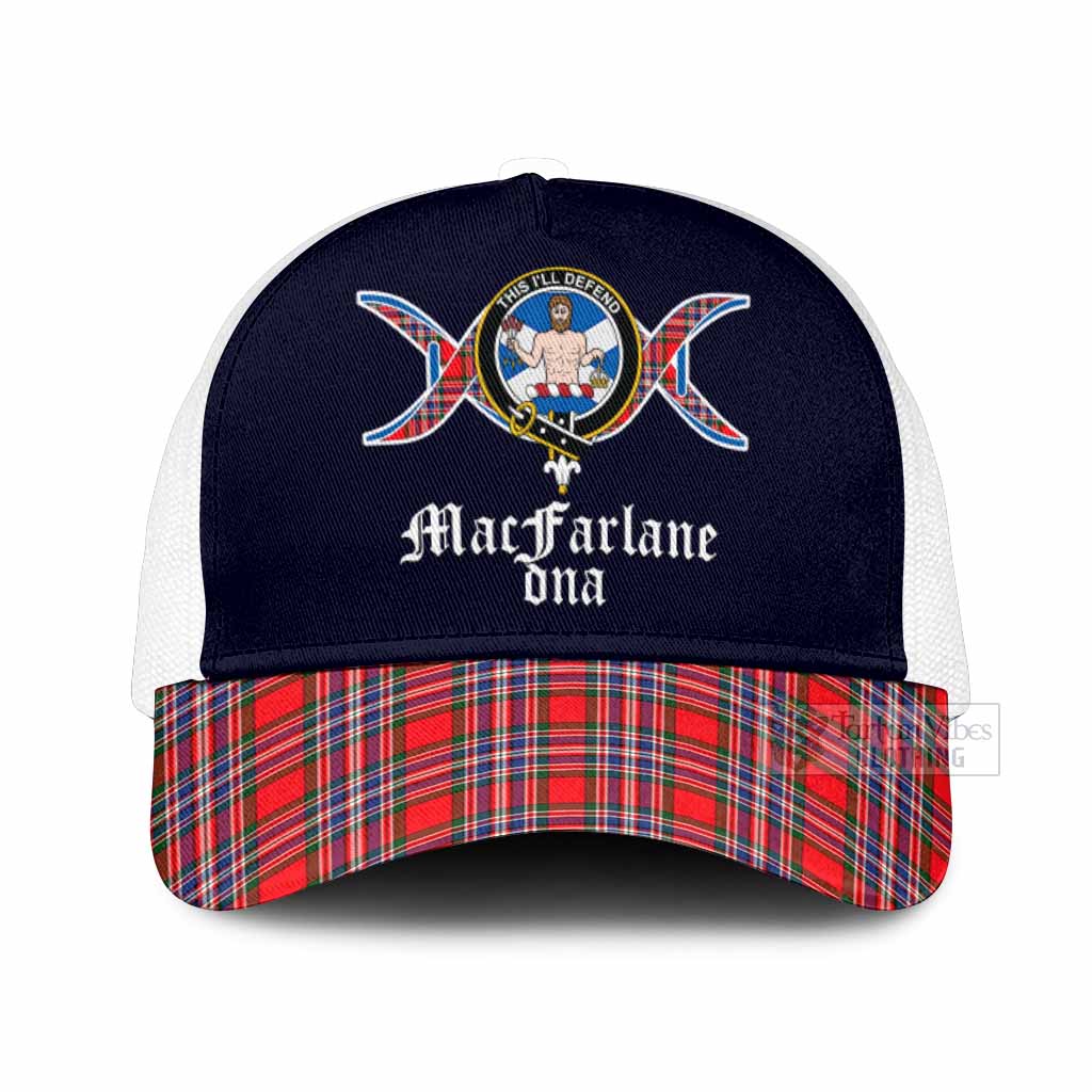 MacFarlane (McFarlane) Clan DNA Tartan Mesh Trucker Cap One Size (Adjustable) White - Tartan Vibes Clothing