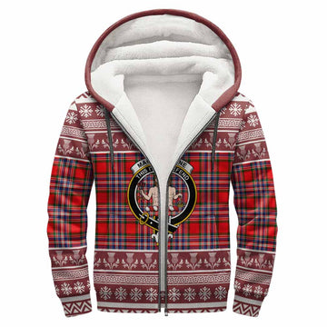 MacFarlane (McFarlane) Clan Tartan Christmas Fleece Hoodie with Family Crest