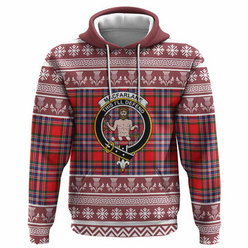 MacFarlane (McFarlane) Clan Tartan Christmas Hoodie with Family Crest