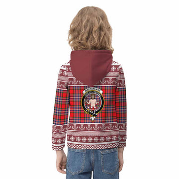 MacFarlane (McFarlane) Clan Tartan Christmas Kid Hoodie with Family Crest