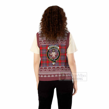 MacFarlane (McFarlane) Clan Tartan Christmas Knitted V-Neck Vest with Family Crest