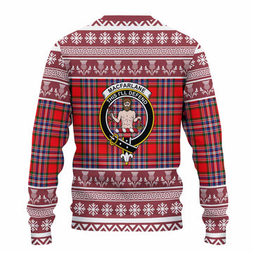 MacFarlane (McFarlane) Clan Tartan Christmas Ugly Sweater with Family Crest