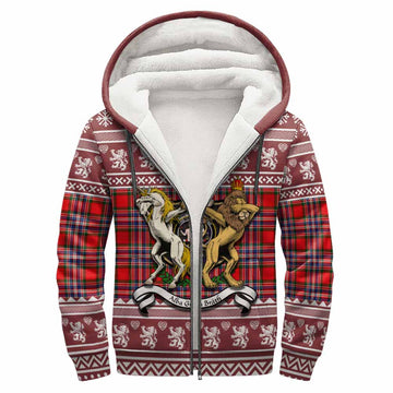 MacFarlane (McFarlane) Clan Tartan Crest Christmas Fleece Hoodie Coat of Arms Funny Style