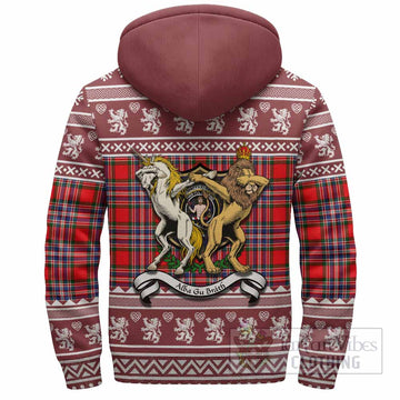 MacFarlane (McFarlane) Clan Tartan Crest Christmas Fleece Hoodie Coat of Arms Funny Style