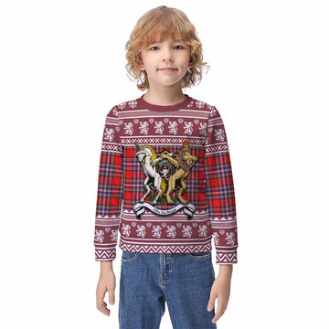 MacFarlane (McFarlane) Clan Tartan Crest Christmas Kid Ugly Sweatshirt Coat of Arms Funny Style