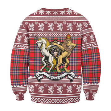 MacFarlane (McFarlane) Clan Tartan Crest Christmas Sweatshirt Coat of Arms Funny Style