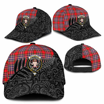 MacFarlane (McFarlane) Crest Tartan Classic Cap with New Zealand Silver Fern Half Style