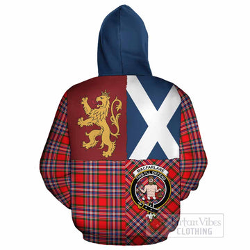 MacFarlane (McFarlane) Crest Tartan Cotton Hoodie with Lion Rampant Saltire Style