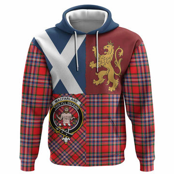 MacFarlane (McFarlane) Crest Tartan Hoodie with Lion Rampant Saltire Style