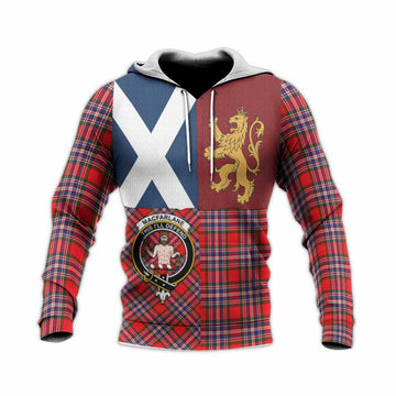 MacFarlane (McFarlane) Crest Tartan Knitted Hoodie with Lion Rampant Saltire Style