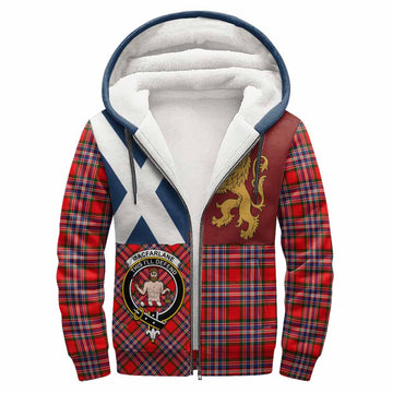 MacFarlane (McFarlane) Crest Tartan Sherpa Hoodie with Lion Rampant Saltire Style