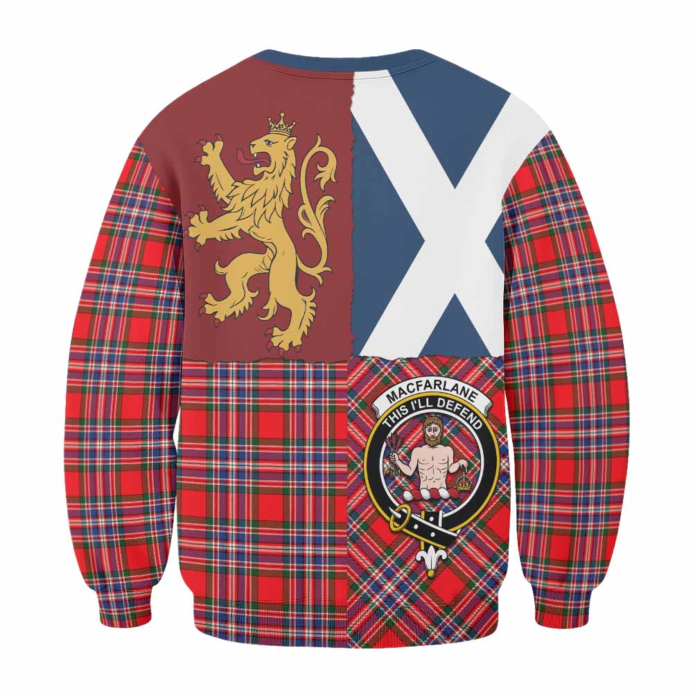MacFarlane (McFarlane) Crest Tartan Sweatshirt with Lion Rampant Saltire Style