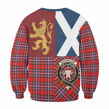 MacFarlane (McFarlane) Crest Tartan Sweatshirt with Lion Rampant Saltire Style