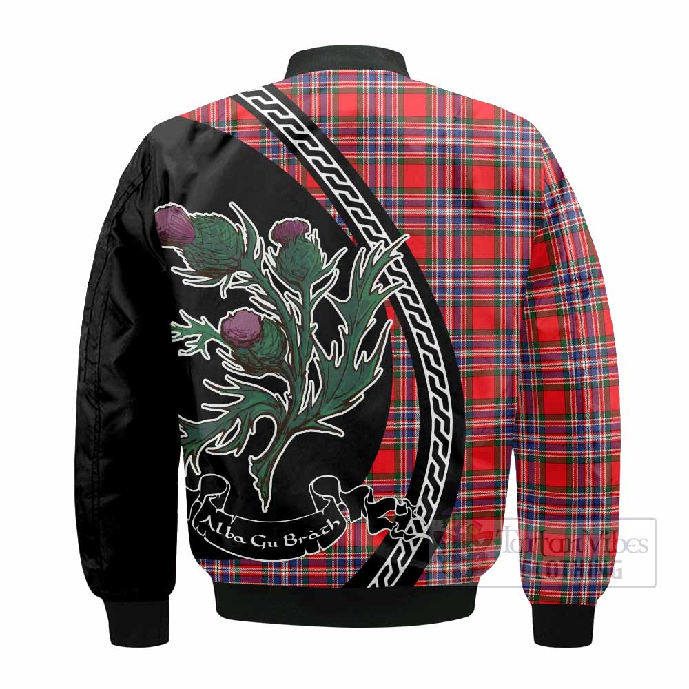MacFarlane (McFarlane) Family Crest Tartan Bomber Jacket Alba Thistle Inspired - Tartan Vibes Clothing