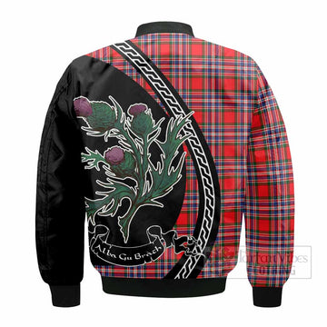 MacFarlane (McFarlane) Family Crest Tartan Bomber Jacket Alba Thistle Inspired