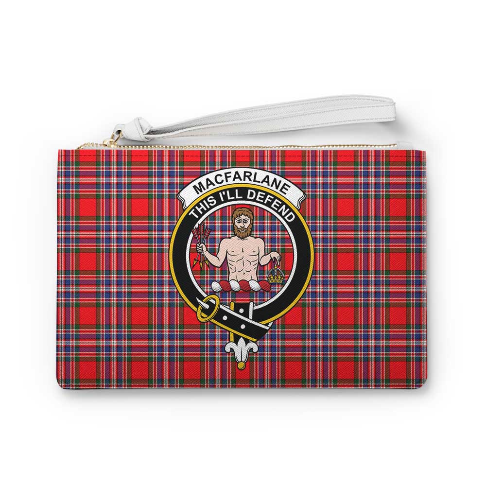 Tartan Vibes Clothing MacFarlane (McFarlane) Family Crest Tartan Clutch Bag