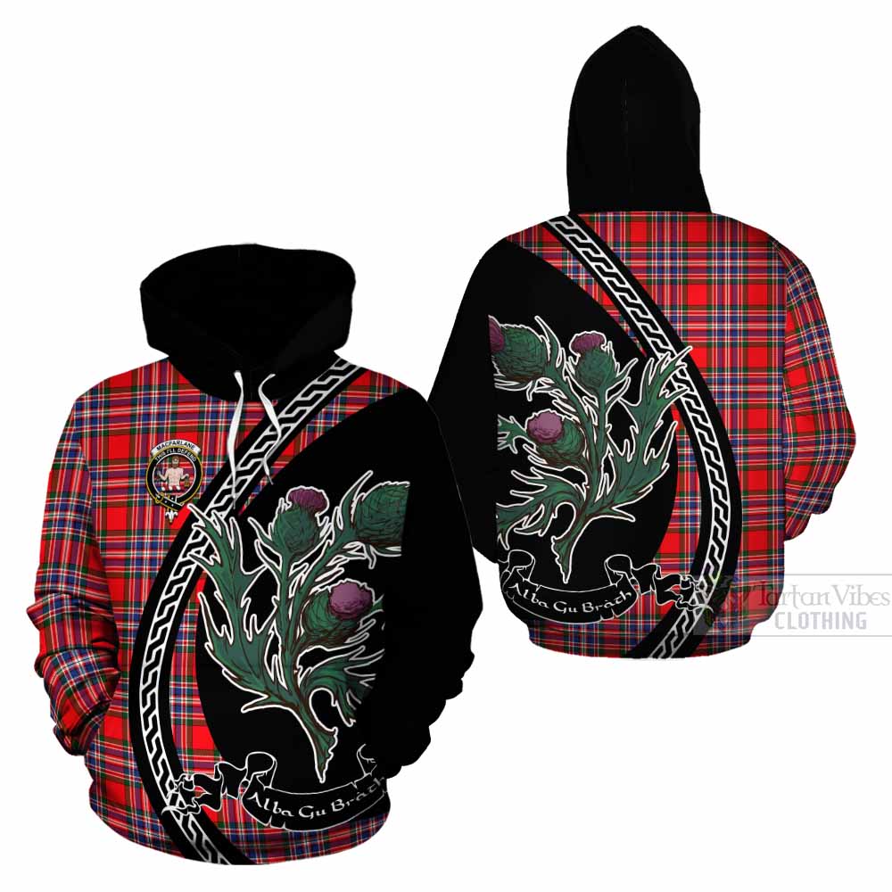 MacFarlane (McFarlane) Family Crest Tartan Cotton Hoodie Alba Thistle Inspired - Tartan Vibes Clothing