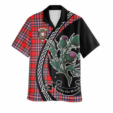 MacFarlane (McFarlane) Family Crest Tartan Hawaiian Shirt Alba Thistle Inspired