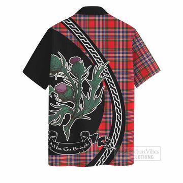 MacFarlane (McFarlane) Family Crest Tartan Hawaiian Shirt Alba Thistle Inspired