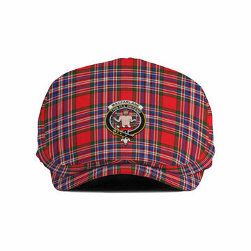 MacFarlane (McFarlane) Family Crest Tartan Jeff Cap, Tartan Flat Cap