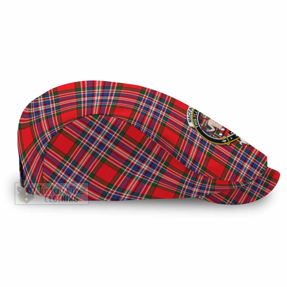 MacFarlane (McFarlane) Family Crest Tartan Jeff Cap, Tartan Flat Cap