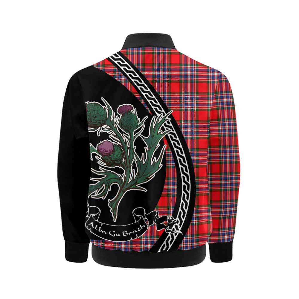 MacFarlane (McFarlane) Family Crest Tartan Kid Bomber Jacket Alba Thistle Inspired - Tartan Vibes Clothing