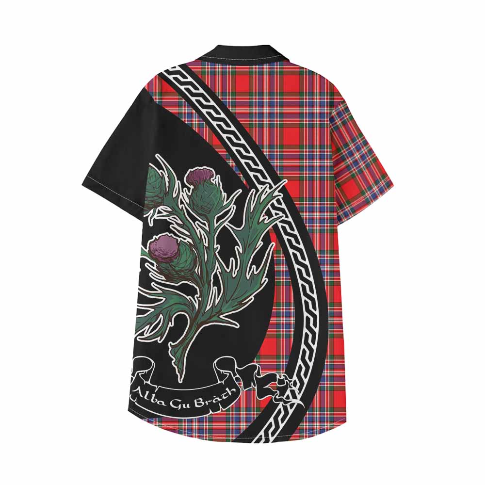 MacFarlane (McFarlane) Family Crest Tartan Kid Hawaiian Shirt Alba Thistle Inspired - Tartan Vibes Clothing