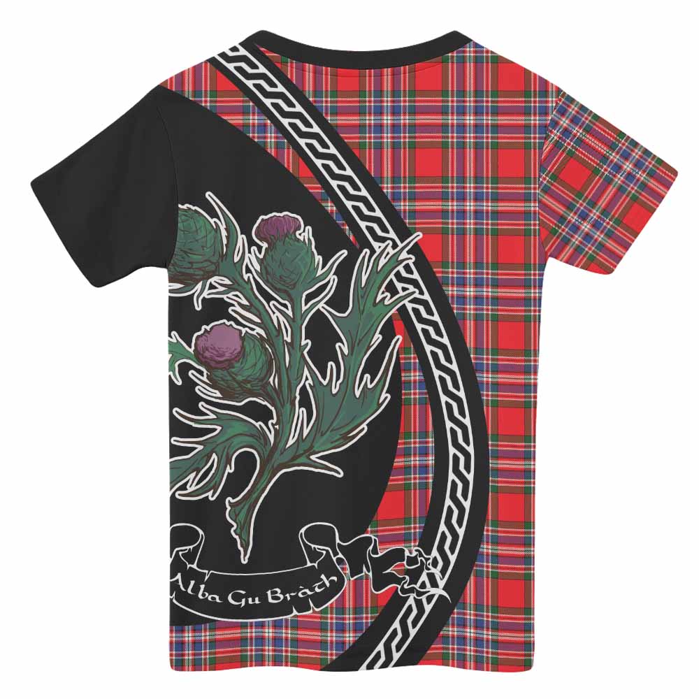 MacFarlane (McFarlane) Family Crest Tartan Kid T-shirt Alba Thistle Inspired - Tartan Vibes Clothing