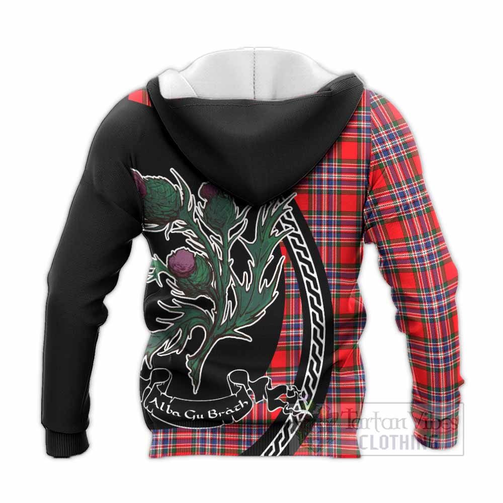 MacFarlane (McFarlane) Family Crest Tartan Knitted Hoodie Alba Thistle Inspired - Tartan Vibes Clothing