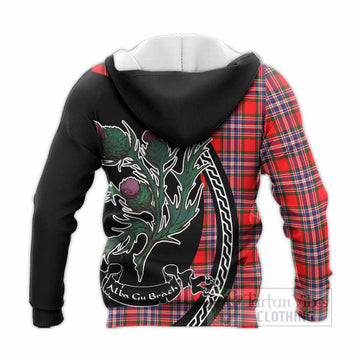 MacFarlane (McFarlane) Family Crest Tartan Knitted Hoodie Alba Thistle Inspired