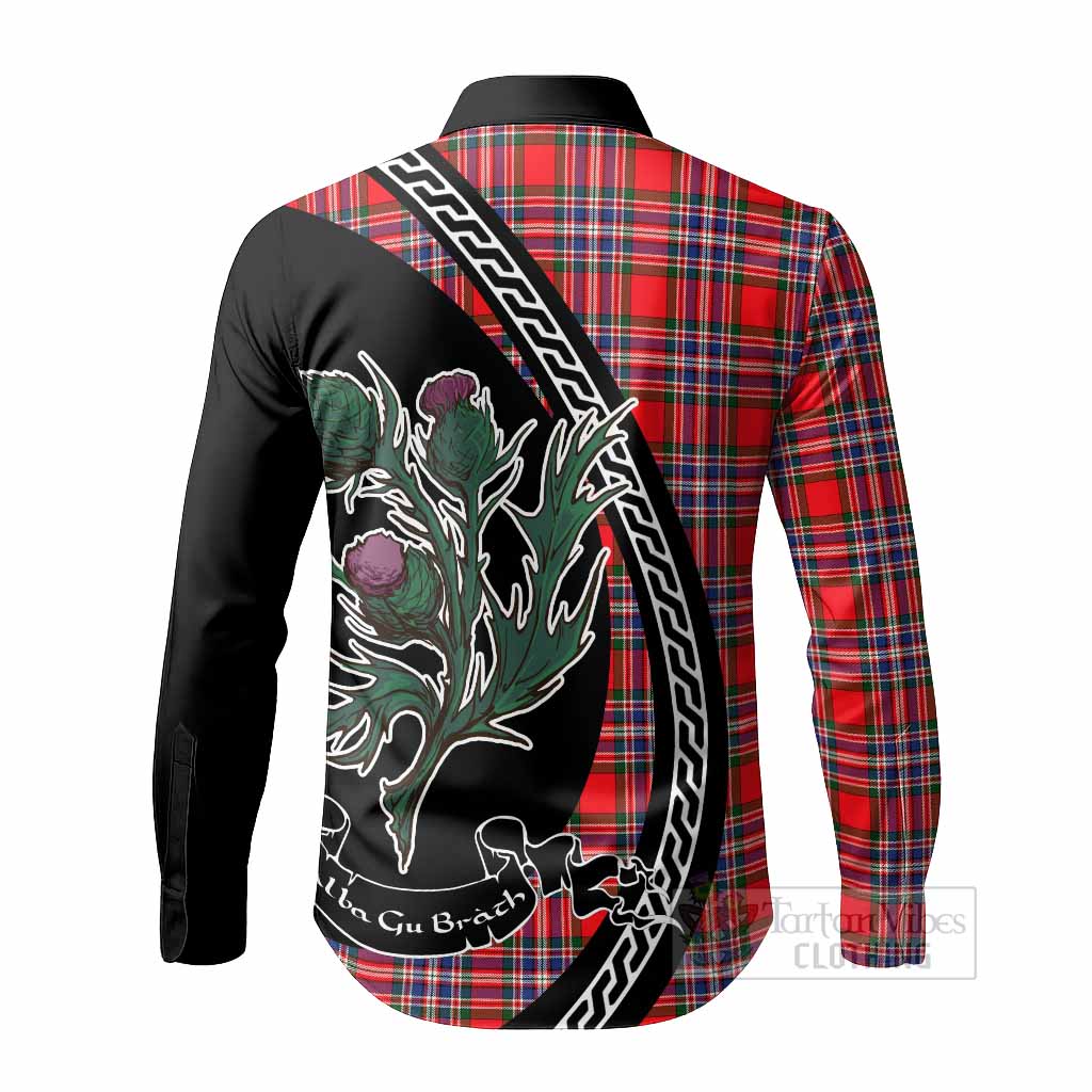 MacFarlane (McFarlane) Family Crest Tartan Long Sleeve Button Shirts Alba Thistle Inspired - Tartan Vibes Clothing